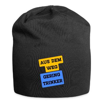 Malle Aus dem Weg Geringtrinker - Jersey-Beanie - Schwarz - Vorne