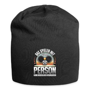 Tischtennis - Jersey-Beanie - Schwarz - Vorne