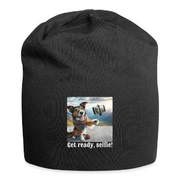 Mach dich bereit, Selfie-3 - Jersey-Beanie - Schwarz - Vorne