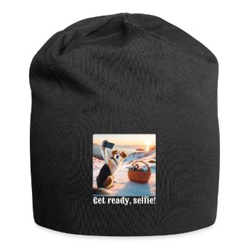 Mach dich bereit, Selfie-4 - Jersey-Beanie - Schwarz - Vorne