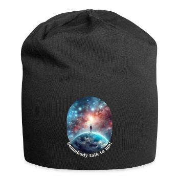Jemand redet mit mir - Jersey-Beanie - Schwarz - Vorne