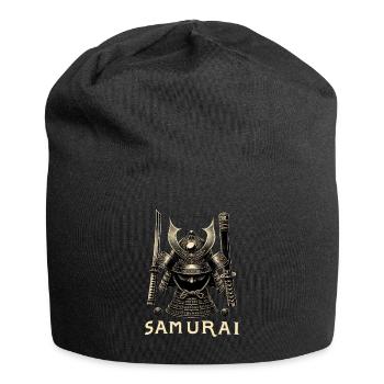 Casque de samouraï et katana - Bonnet en jersey - noir - Devant