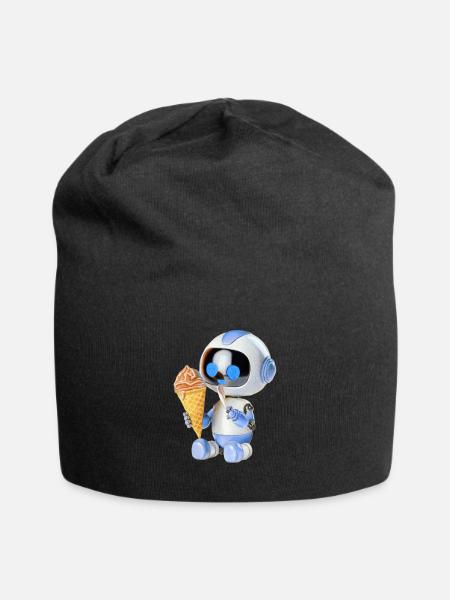 Robot Ice Cream - Jersey Beanie - black