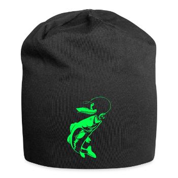 fisch, fisch, angeln, see, meer, angeln, fauna, exotisch - Jersey-Beanie - Schwarz - Vorne