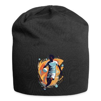 Handballspieler Streetwear Ikonischer Style - Jersey-Beanie - Schwarz - Vorne