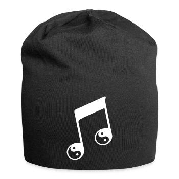 Musikalische Note - Jersey-Beanie - Schwarz - Vorne