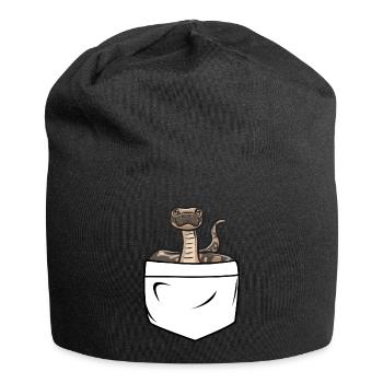 Ball Python Snake King Python - Jersey Beanie - black - Front