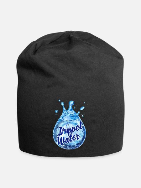 Wassertropfen - Jersey-Beanie - Schwarz