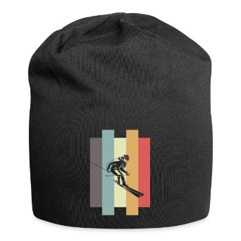 Ski fahren Ski Motiv für Schi Fahrer Schifahrer - Jersey-Beanie - Schwarz - Vorne