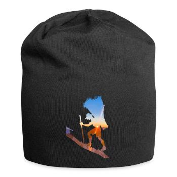 Man with hay basket - Jersey Beanie - black - Front