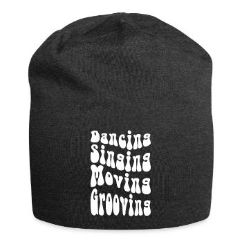 Dancing Singing Moving Grooving - DJing - white - Jersey-Beanie - Anthrazit - Vorne