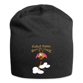 Always sunny above the clouds - Jersey Beanie - black - Front