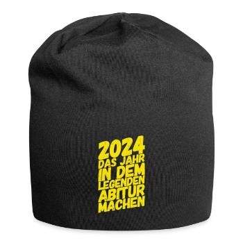 Lustige ABITUR Sprüche - Jersey-Beanie - Schwarz - Vorne