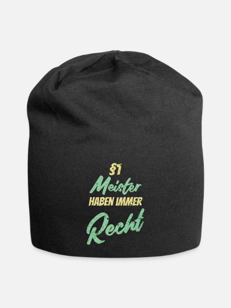 §1 Meister haben immer Recht - Jersey-Beanie - Schwarz