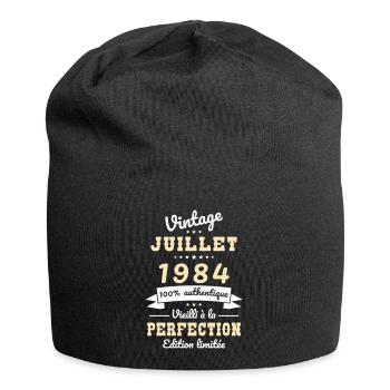 40-jähriges Jubiläum - Jahrgang - Juli 1984 - Jersey-Beanie - Schwarz - Vorne