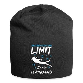 La profondeur n’est pas une limite, c’est mon terrain de jeu - Bonnet en jersey - noir - Devant