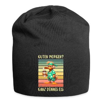 Ente Morgenmuffel - Jersey-Beanie - Schwarz - Vorne