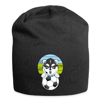 Strenger Fußballschiedsrichter - Jersey-Beanie - Schwarz - Vorne