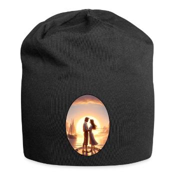 Romance at sunset Large - Jersey Beanie - black - Front