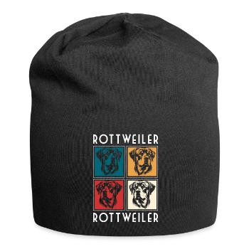 Rottweiler Gefahr Herrchen Hündin - Jersey-Beanie - Schwarz - Vorne