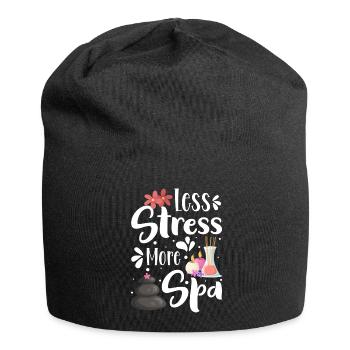 Wellness Meditation Chill Pilates - Jersey-Beanie - Schwarz - Vorne