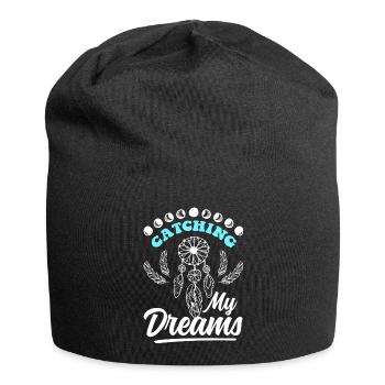 Dreaming Feathers Wishing Esotericism - Jersey Beanie - black - Front