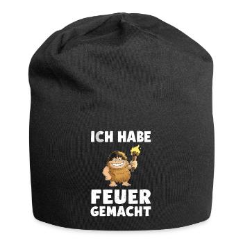 Ich hab Feuer gemacht für alle Männer - Jersey-Beanie - Schwarz - Vorne