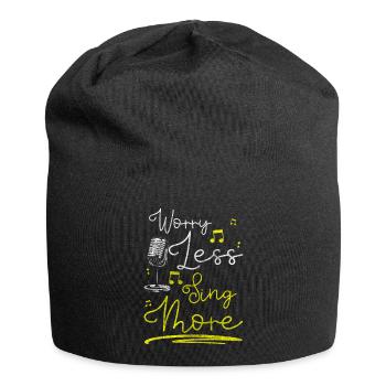 Musiciens de rue, Arts, Divertissement, Comédie musicale - Bonnet en jersey - noir - Devant