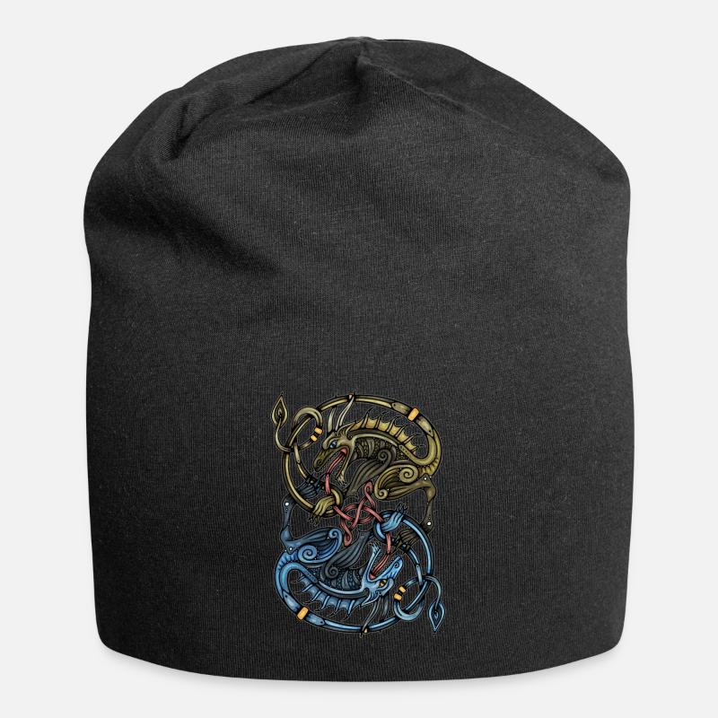 Viking Dragon - Jersey Beanie - black