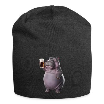 Nilpferd Bier - Jersey-Beanie - Anthrazit - Vorne