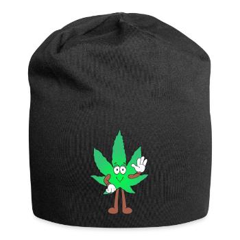 Der Bloom - Weed Cannabis Stoned Hanf Marihuana - Jersey-Beanie - Schwarz - Vorne