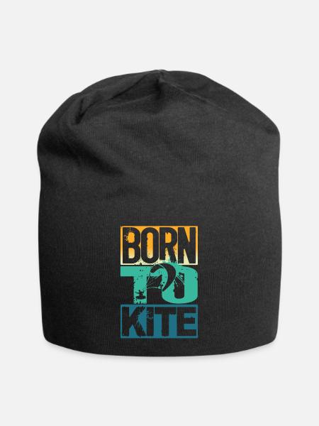 Born to Kite - Jersey-Beanie - Schwarz