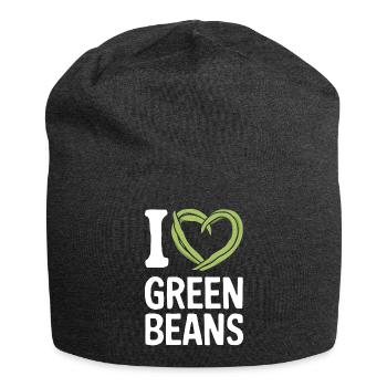 Grüne Bohnen - Jersey-Beanie - Anthrazit - Vorne