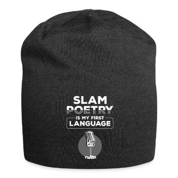 Poetry Slam Schreiber Feder - Jersey Beanie - charcoal grey - Front
