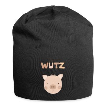 Petit Cochon beige - Bonnet en jersey - noir - Devant