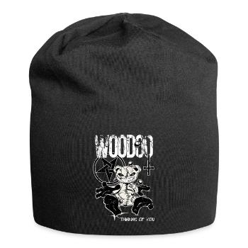 Poupée vaudou grunge - Bonnet en jersey - noir - Devant