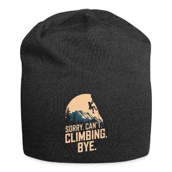 Klettern Freeclimbing felsklettern Spruch - Jersey-Beanie - Anthrazit - Vorne