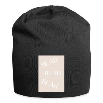 BLAH BLAH BLAH Sarcastic Humor - Jersey Beanie - black - Front