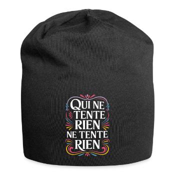 Qui ne tente rien ne tente rien - Bonnet en jersey - noir - Devant