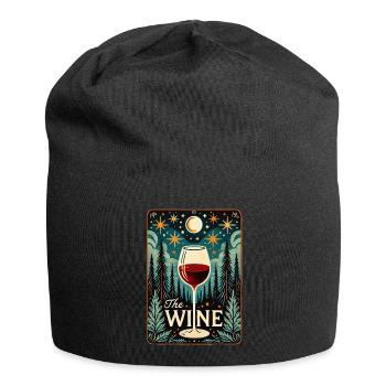 La carte de tarot du vin - Bonnet en jersey - noir - Devant