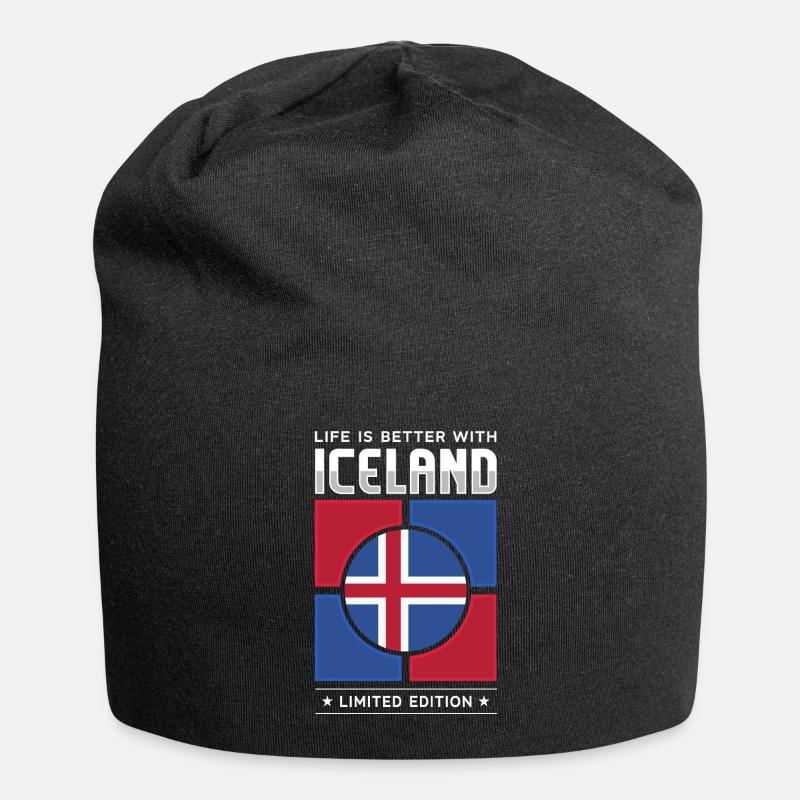 Islande - Bonnet en jersey - noir