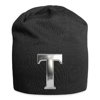 Chrome ,, T " Métallisé - Bonnet en jersey - noir - Devant