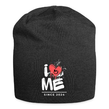 iLoveME Logo - Jersey-Beanie - Anthrazit - Vorne