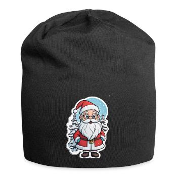 Weihnachtsmann - Jersey-Beanie - Schwarz - Vorne