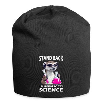 Stand Back - Meerkat in Science Mode - Jersey Beanie - black - Front