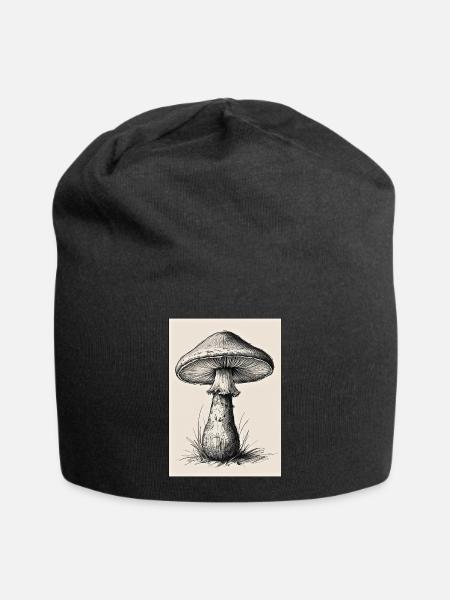 Pilzomania - Jersey-Beanie - Schwarz