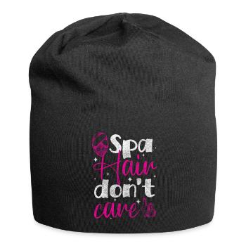 Wellness Urlaub Priorität Abschalten - Jersey-Beanie - Schwarz - Vorne