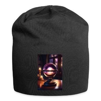Magische Kristallkugel - Jersey-Beanie - Schwarz - Vorne