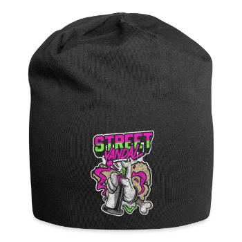 Graffiti Streetart Szene Auffällig - Jersey-Beanie - Schwarz - Vorne
