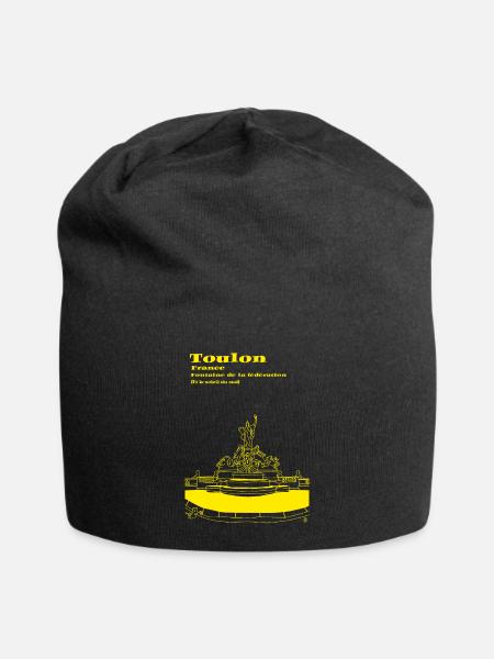 Toulon et sa fontaine - Bonnet en jersey - noir